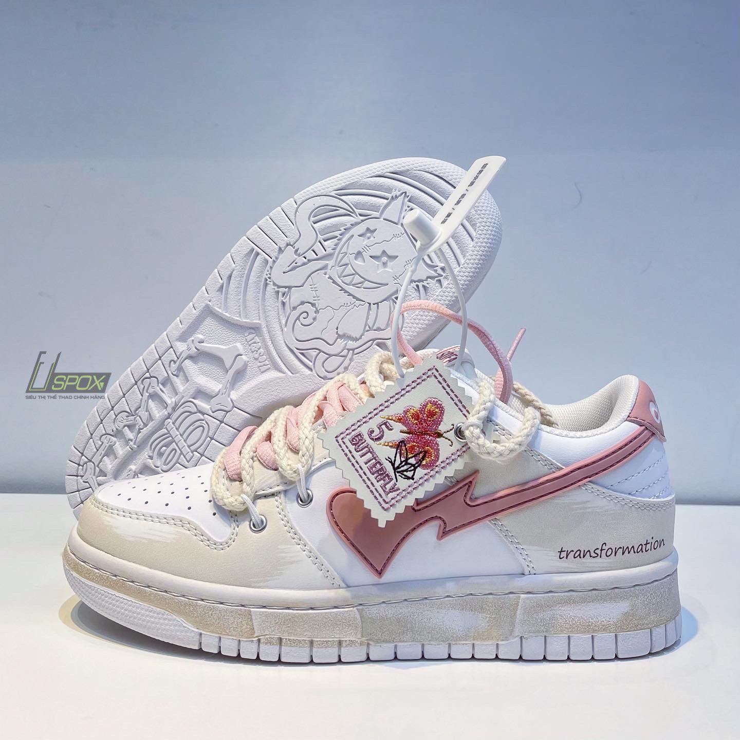 Giày thể thao Cat&Sofa Pink Love Butterfly Uspox Siêu thị giày thể