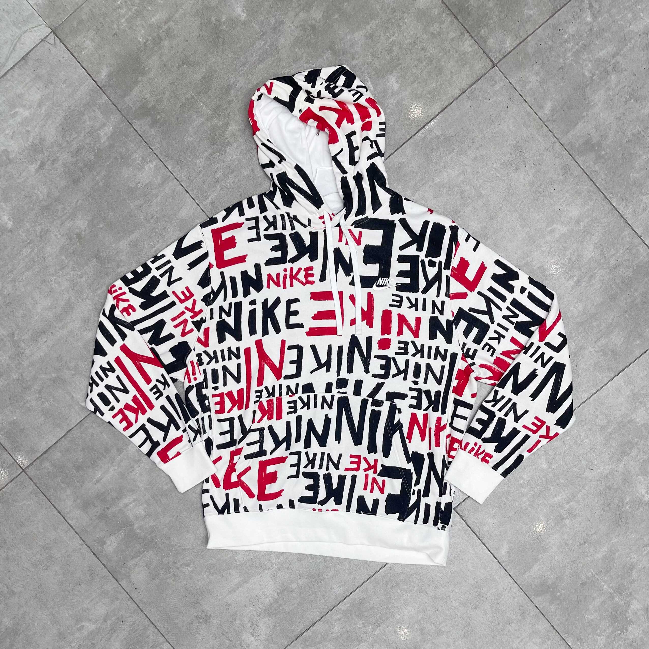 nike boxed air hoodie white red blue