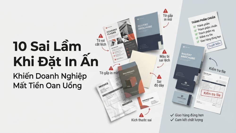 10 Sai Lầm Khi Đặt In Ấn Khiến Doanh Nghiệp Mất Tiền Oan Uổng