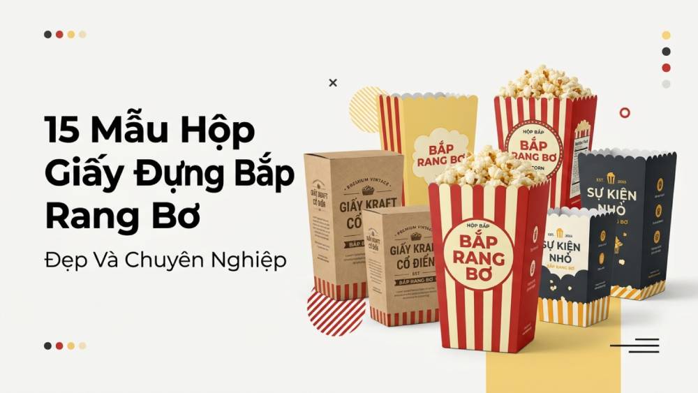 15 Mẫu Hộp Giấy Đựng Bắp Rang Bơ Đẹp Và Chuyên Nghiệp