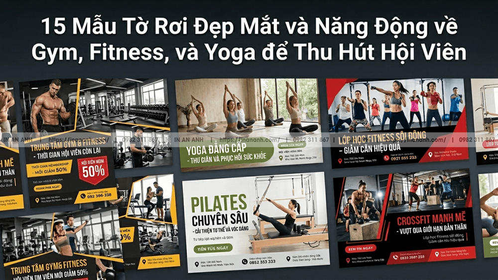15 Mẫu Tờ Rơi Gym, Fitness, Yoga Đẹp Năng Động Thu Hút Hội Viên