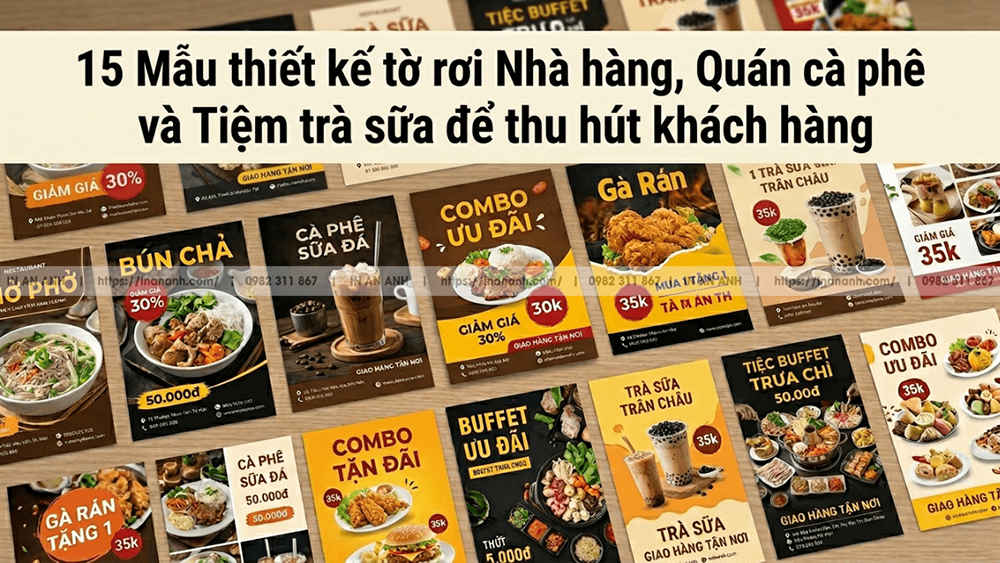 15 Mẫu Tờ Rơi Nhà Hàng, Cafe, Trà Sữa Thu Hút Thực Khách