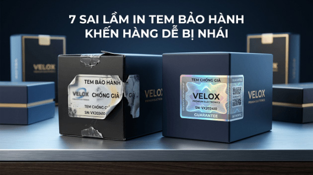 7 Sai Lầm In Tem Bảo Hành Khiến Hàng Dễ Bị Nhái