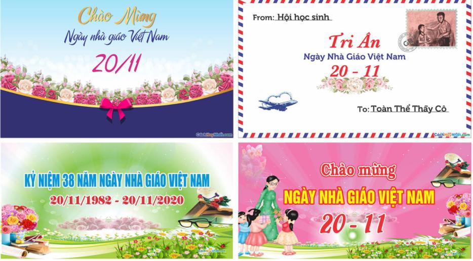 Background Phông Nền Ngày Nhà Giáo Việt Nam 20/11 Corel Vector Free
