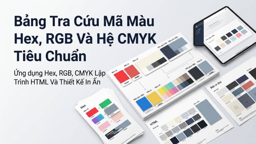 Bảng Mã Màu Chuẩn Hex RGB HTML Trong Thiết Kế Và In Ấn Chuyên Nghiệp