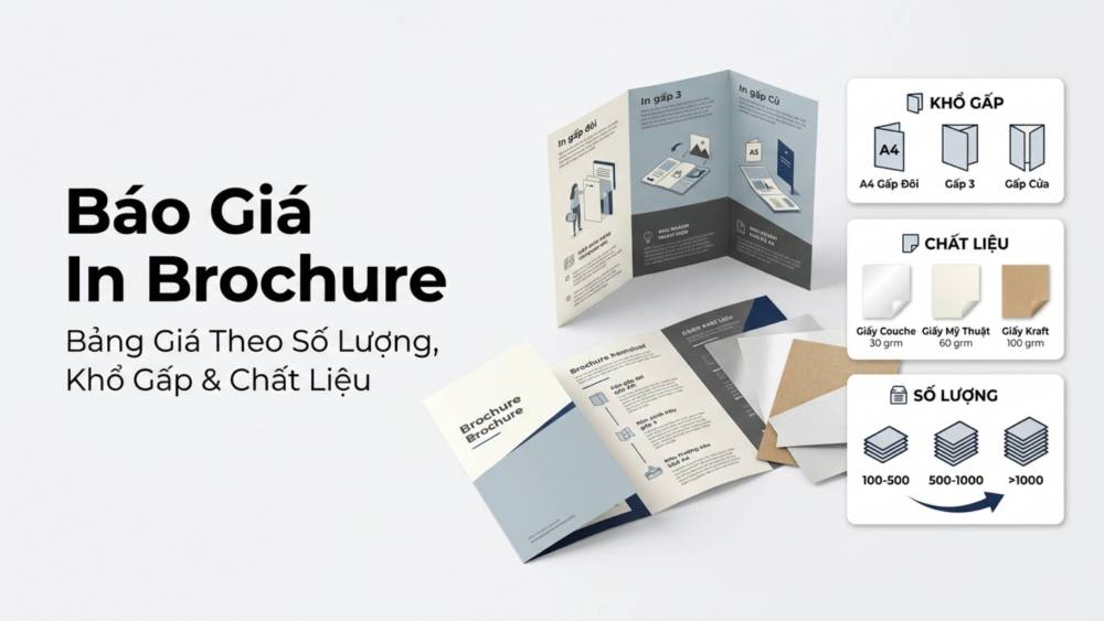 Báo Giá In Brochure - Bảng Giá Theo Số Lượng, Khổ Gấp & Chất Liệu