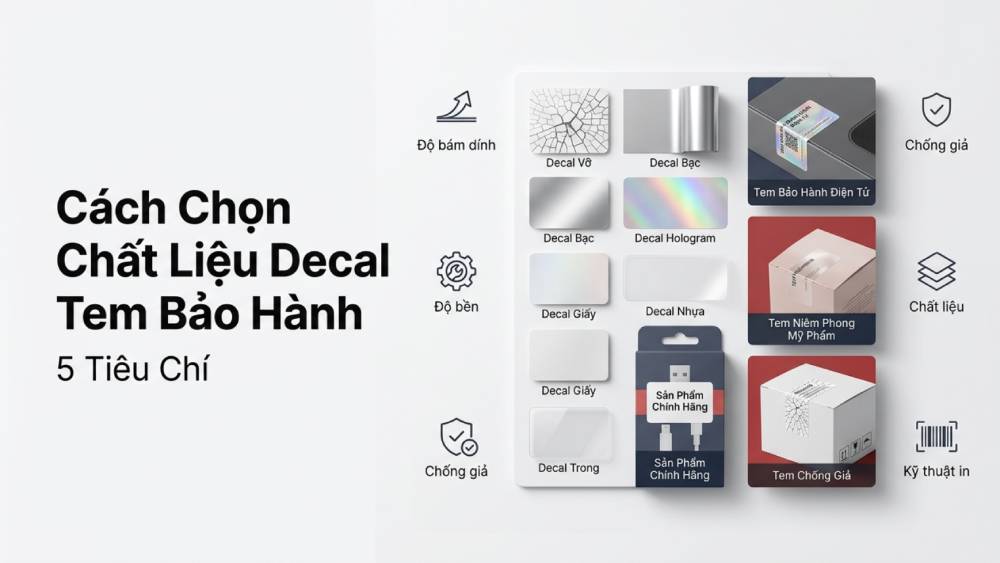 Cách Chọn Chất Liệu Decal Tem Bảo Hành: 5 Tiêu Chí