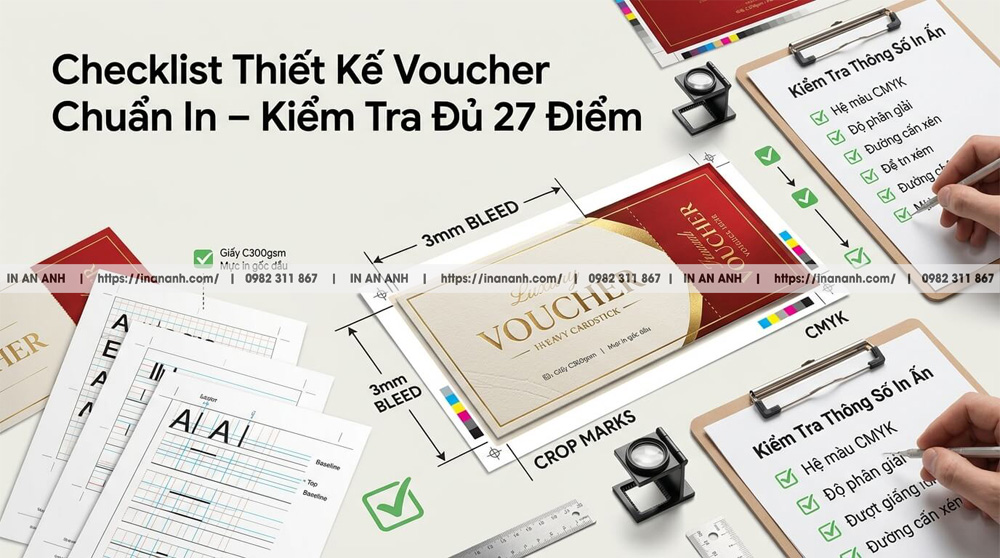 Checklist Thiết Kế Voucher Chuẩn In – Kiểm Tra Đủ 27 Điểm