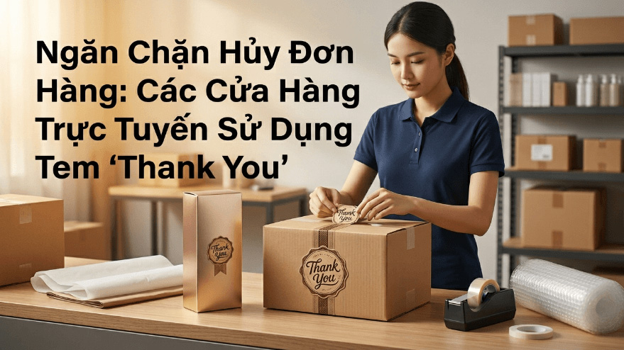 Chống Bom Hàng Shop Online: Tem Niêm Phong Thank You