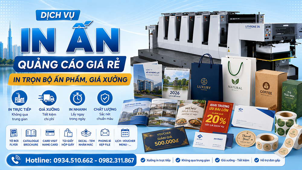Dịch Vụ In Ấn Quảng Cáo Giá Rẻ - In Trọn Bộ Ấn Phẩm, Giá Xưởng