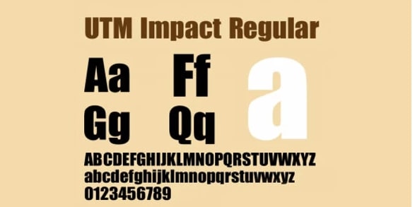 Link tải miễn phí Font UTM IMPACT Việt Hóa Tuyệt Đẹp 2025