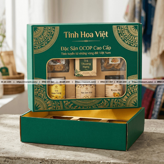 In Hộp Carton Nắp Chụp (Âm Dương): Hai Mảnh Rời, Dễ Mở, Cho Quà Tặng Sản Phẩm Cao Cấp