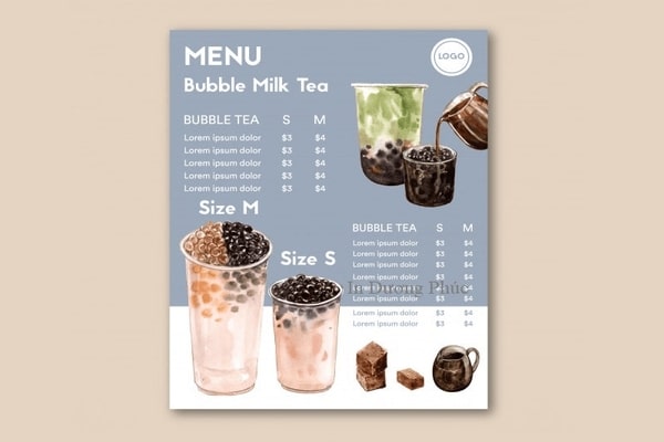 50+ mẫu thiết kế menu trà sữa đẹp & bắt mắt nhất 2025