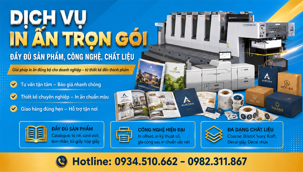 In Ấn Theo Yêu Cầu Cho Doanh Nghiệp, Shop, Nhà Hàng - Trọn Gói