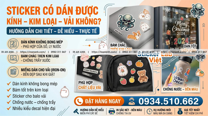 Sticker Có Dán Được Lên Kính Kim Loại Vải Không Hướng Dẫn Chi Tiết