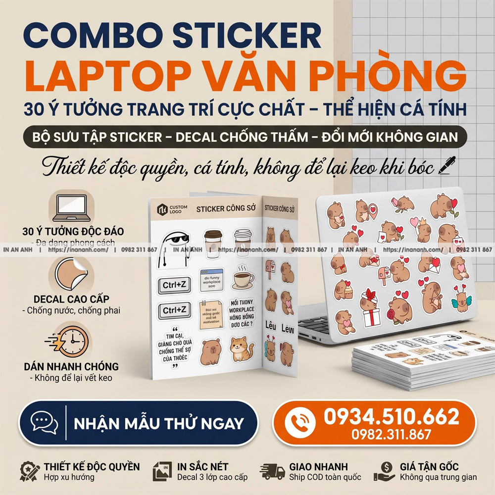 30 Ý Tưởng Trang Trí Laptop Bằng Sticker Cực Chất Cho Dân Văn Phòng