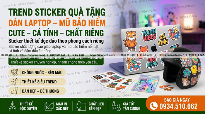 Trend Sticker Dán Laptop Mũ Bảo Hiểm Gen Z Biến Local Brand Thành Viral