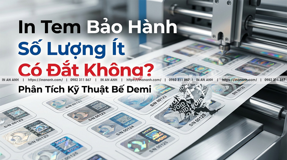 In Tem Bảo Hành Số Lượng Ít: MOQ 500 Tem Lấy Ngay