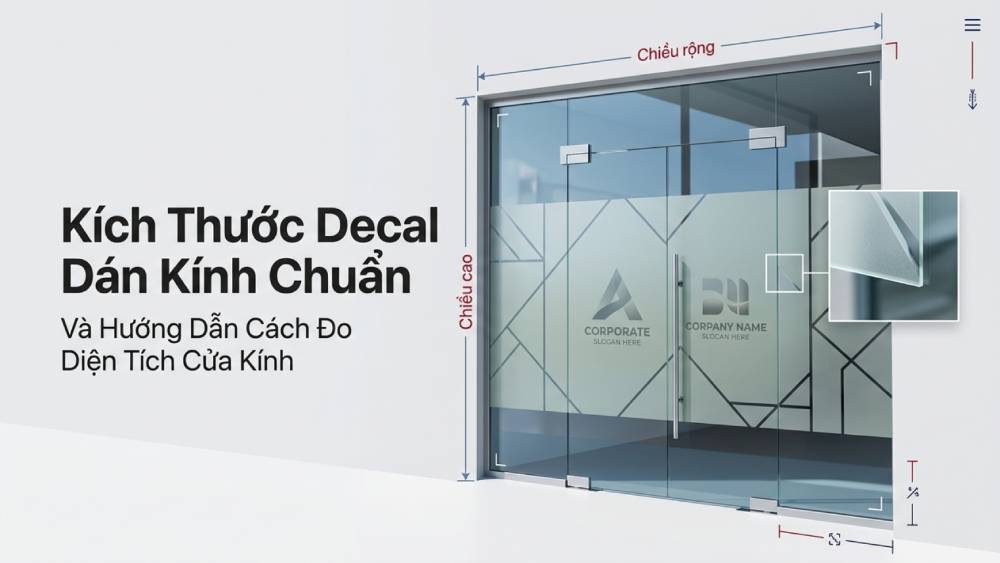 Kích Thước Decal Dán Kính Chuẩn Và Hướng Dẫn Cách Đo Diện Tích Cửa Kính