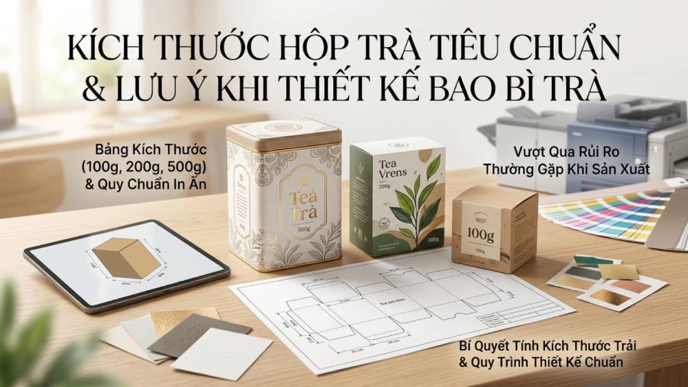 Kích Thước Hộp Trà Chuẩn Và Những Lưu Ý Khi Thiết Kế Bao Bì Trà