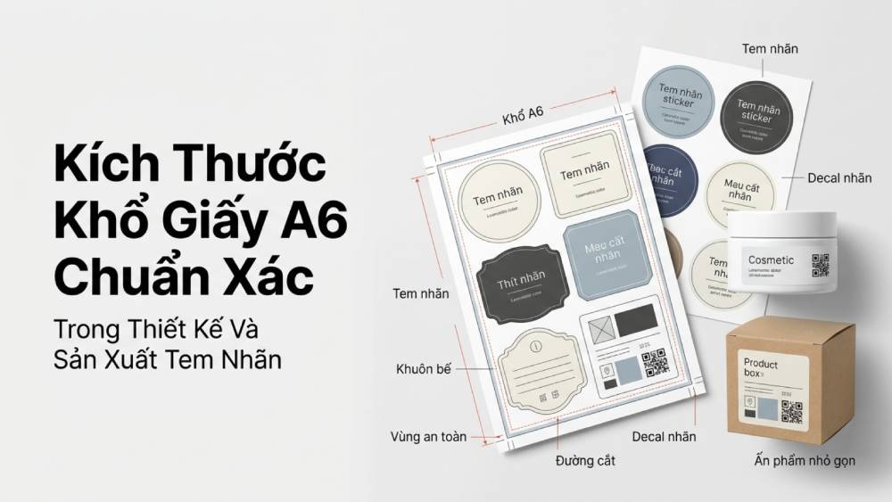 Kích Thước Khổ Giấy A6 Chuẩn Xác Trong Thiết Kế Và Sản Xuất Tem Nhãn