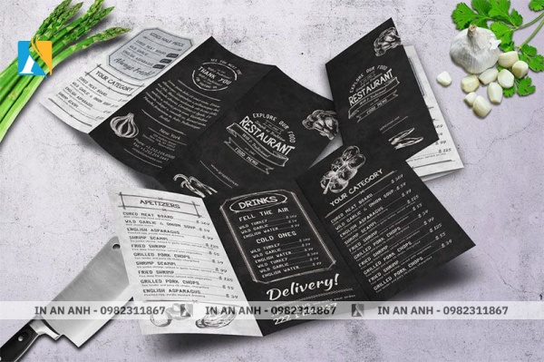 Tổng hợp các loại kích thước menu thông dụng cho nhà hàng, quán cafe