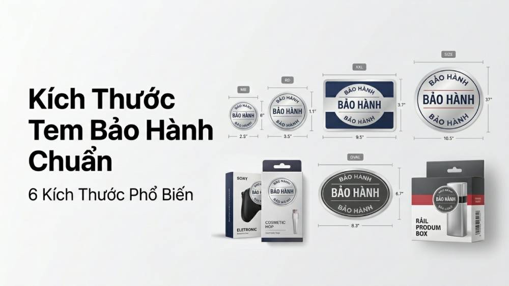 Kích Thước Tem Bảo Hành Chuẩn: 6 Kích Thước Phổ Biến
