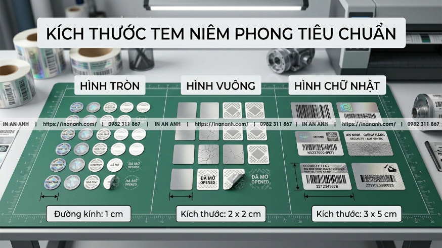 Kích Thước Tem Vỡ Bao Nhiêu Là Chuẩn Tối Ưu Chi Phí In