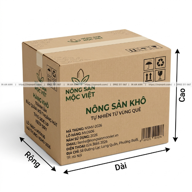 Kích Thước Thùng Carton Chuẩn Và Cách Tính Size Thùng Giấy Chính Xác