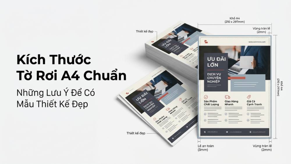 Kích Thước Tờ Rơi A4 Chuẩn Và Những Lưu Ý Để Có Mẫu Thiết Kế Đẹp