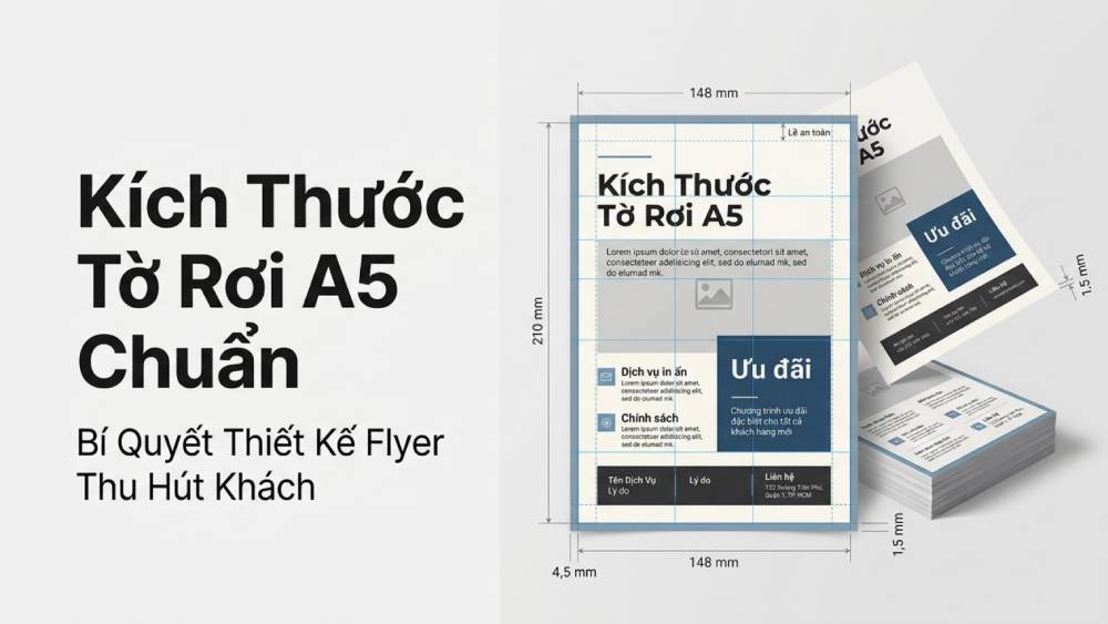 Kích Thước Tờ Rơi A5 Chuẩn Và Bí Quyết Thiết Kế Flyer Thu Hút Khách