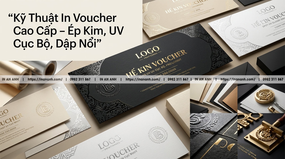 Kỹ Thuật In Voucher Cao Cấp – Ép Kim, UV Cục Bộ, Dập Nổi