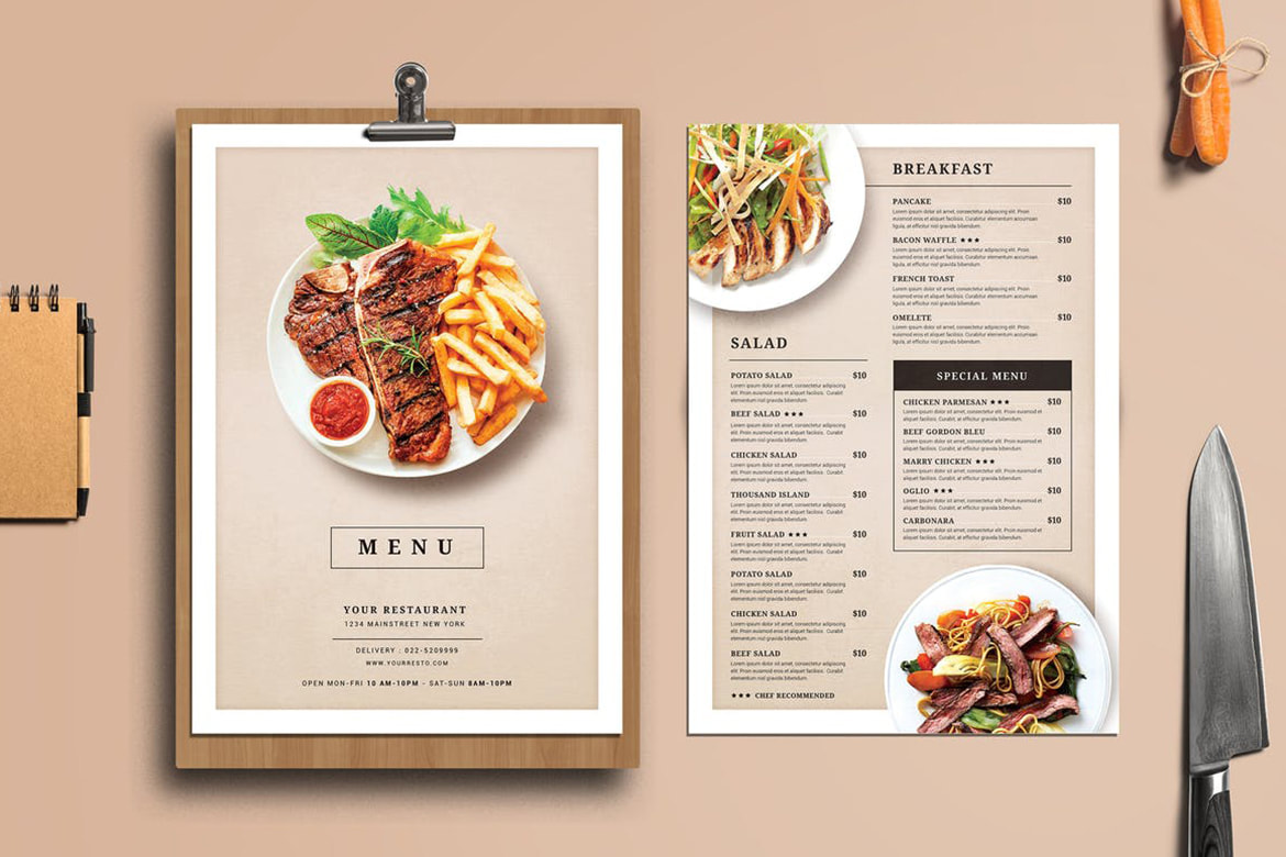 Những điều cần lưu ý khi thiết kế menu chuẩn, đẹp, bắt mắt