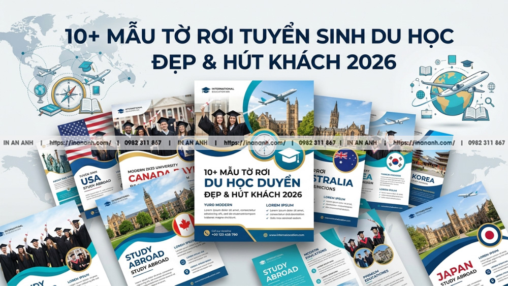 15 Mẫu Tờ Rơi Tuyển Sinh & Du Học Đẹp -Thu Hút Học Viên Đăng Ký
