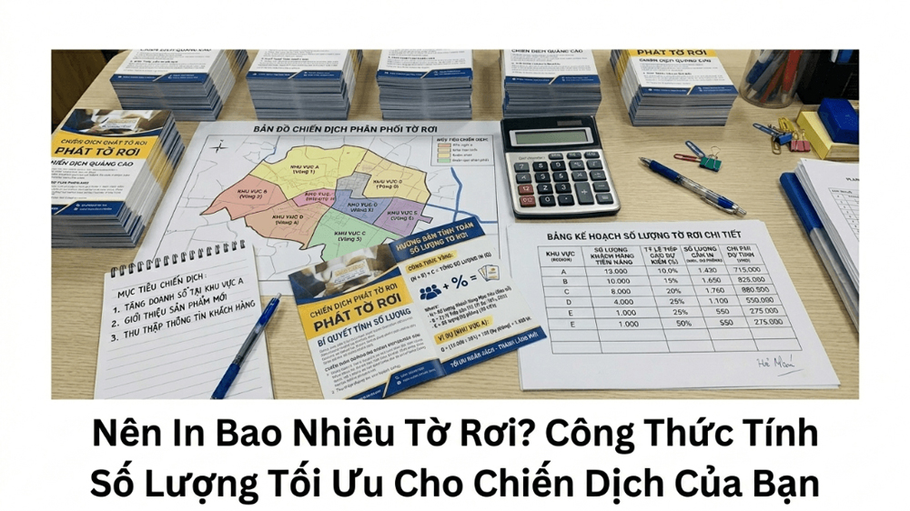 Nên In Bao Nhiêu Tờ Rơi? Công Thức Tính Số Lượng Tối Ưu Theo Chiến Dịch