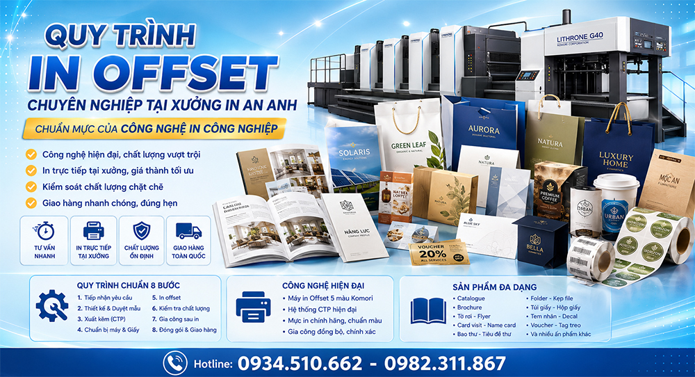 Quy Trình In Offset Chuyên Nghiệp Tại Xưởng In An Anh