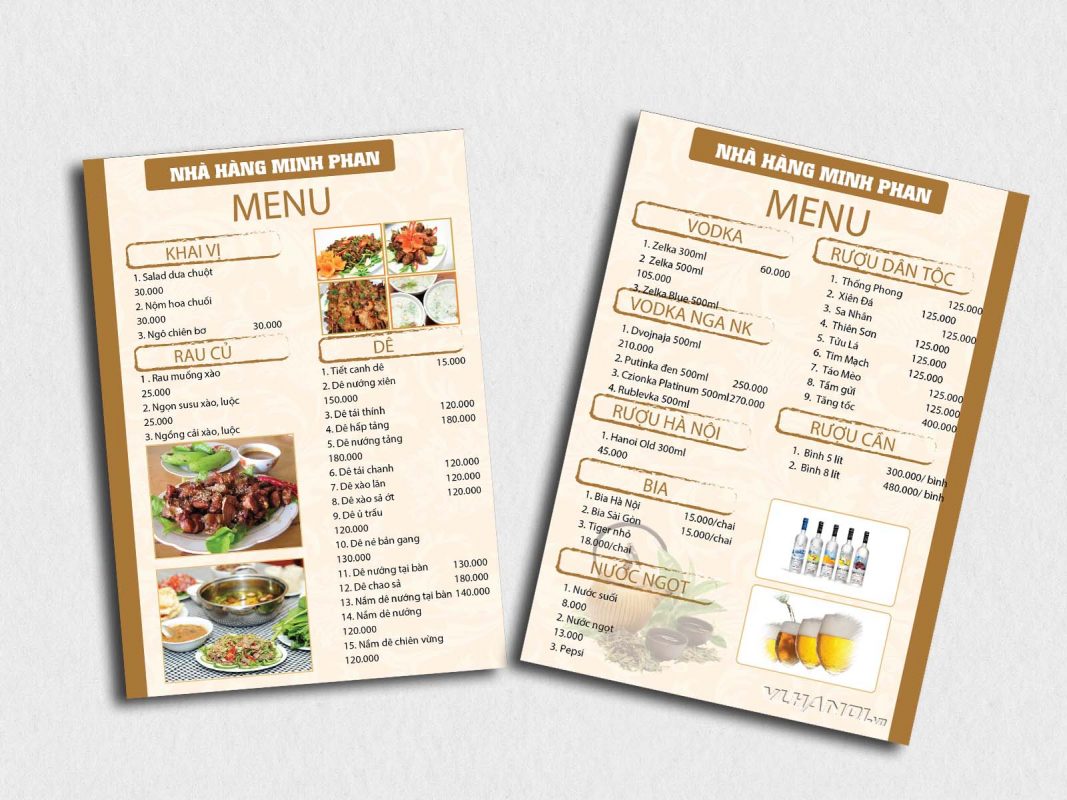  Cách làm menu đẹp cho nhà hàng, quán ăn mà bạn nên biết
