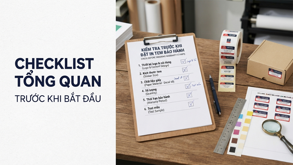 10 Điều Cần Biết Trước Khi Đặt In Tem Bảo Hành — danh sách kiểm tra tổng quan khi bắt đầu