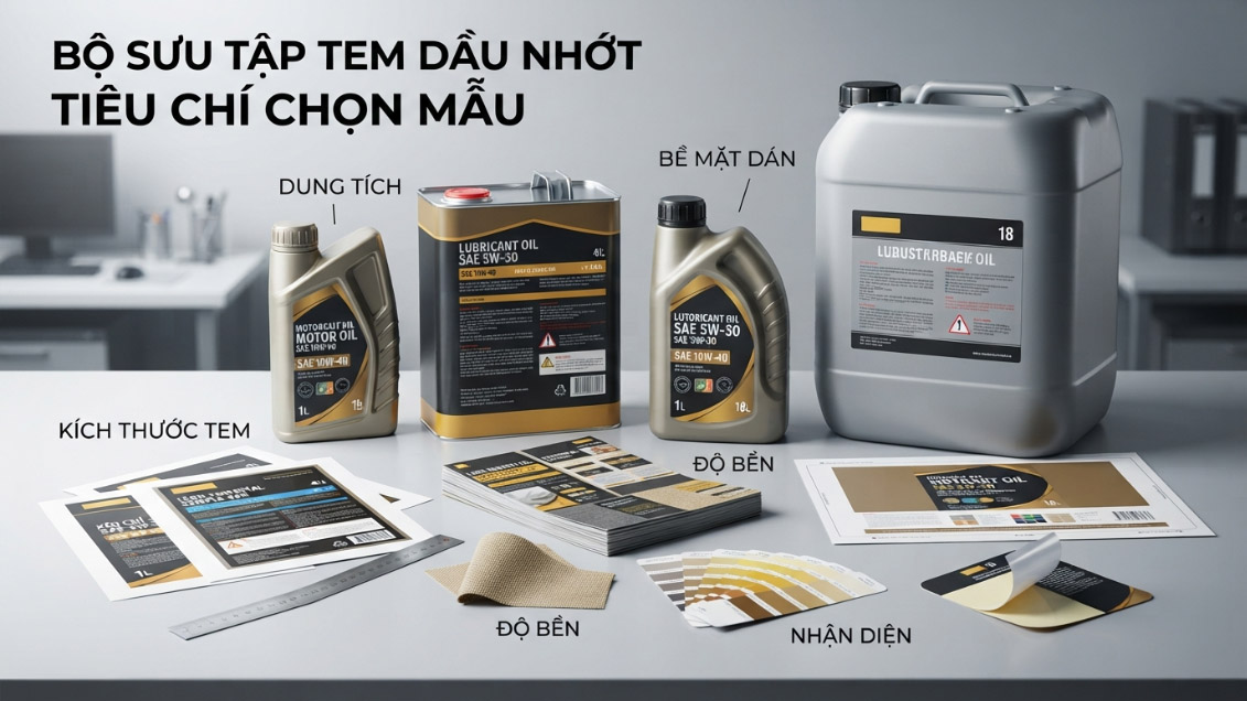 100 Mẫu Tem Chai Dầu Nhớt 1L-18L Chuẩn — giới thiệu bộ sưu tập và tiêu chí chọn mẫu