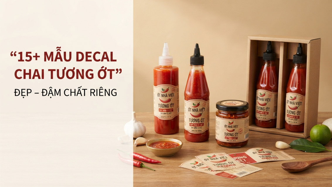 15+ Mẫu Decal Chai Tương Ớt Đẹp Hot Trend