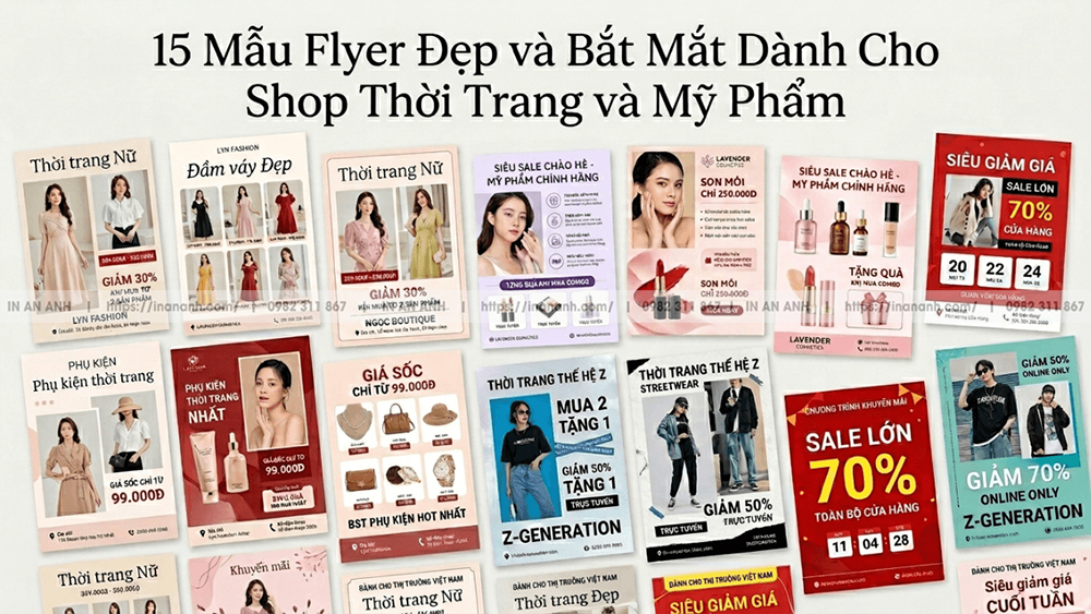 15 Mẫu Tờ Rơi Shop Thời Trang, Mỹ Phẩm Đẹp Bắt Mắt
