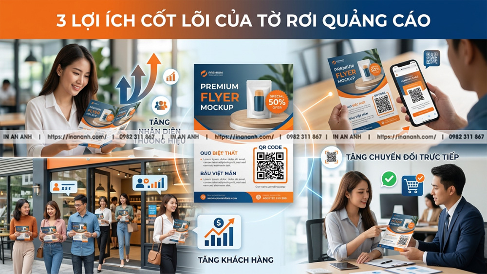 Tại sao việc in tờ rơi quảng cáo lại mang tính quyết định? 3 Lợi ích cốt lõi cho doanh nghiệp