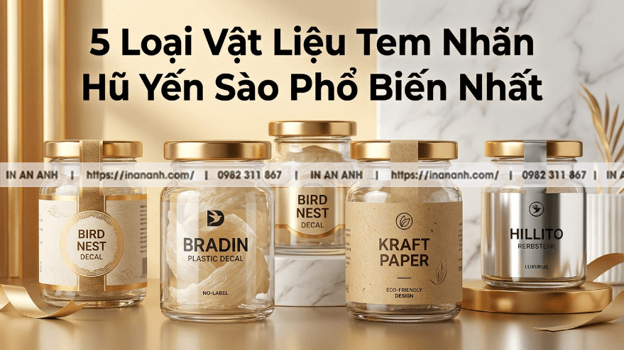 Chất Liệu Tem Dán Hũ Yến Phổ Biến Nhất