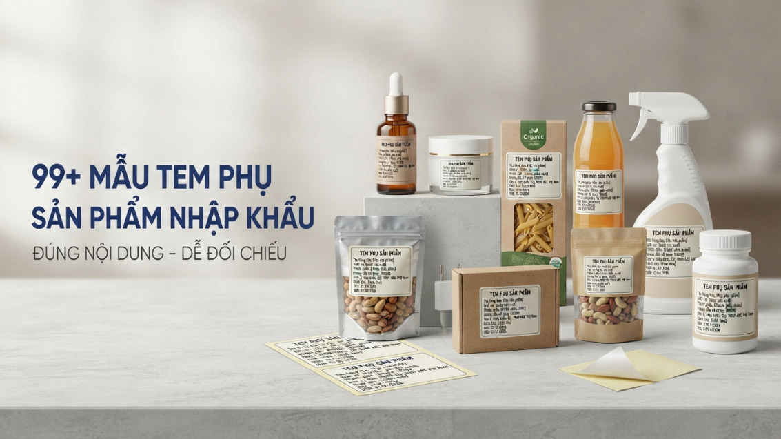 99+ Mẫu Tem Phụ Sản Phẩm Nhập Khẩu Chuẩn Pháp Lý