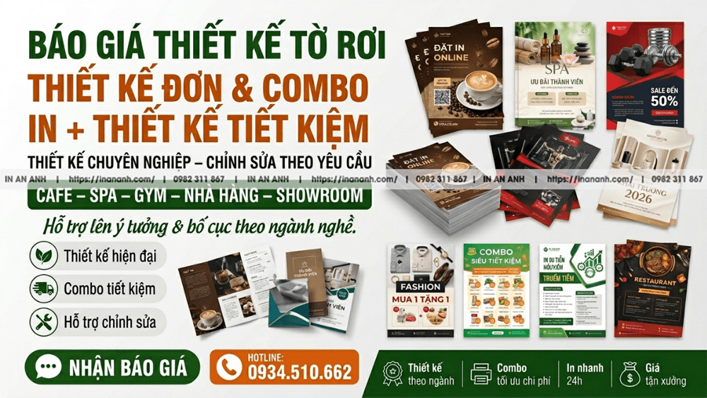 Báo Giá Thiết Kế Tờ Rơi - Thiết Kế Đơn & Combo In+Thiết Kế Tiết Kiệm