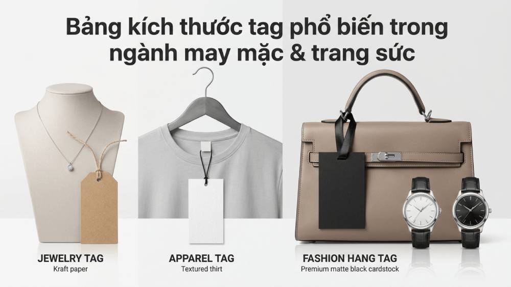 Bảng Kích Thước Tag Phổ Biến Trong Ngành May Mặc Và Trang Sức