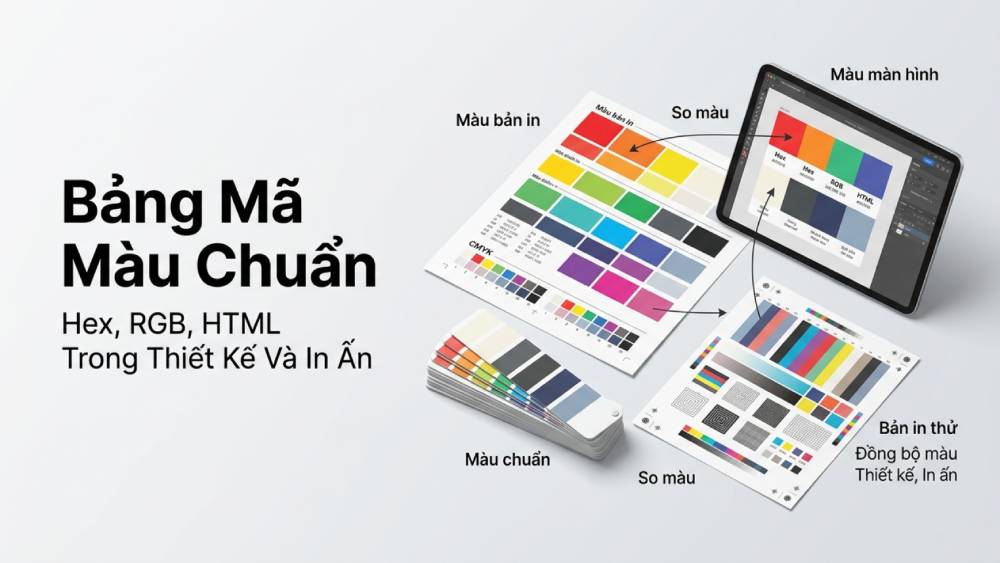 Bảng Mã Màu Chuẩn Hex RGB HTML Trong Thiết Kế Và In Ấn Chuyên Nghiệp
