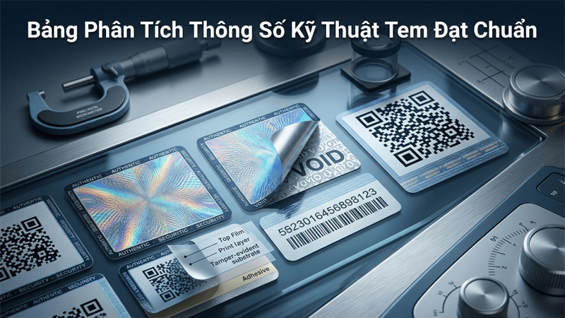 Bảng Phân Tích Thông Số Kỹ Thuật Tem Đạt Chuẩn