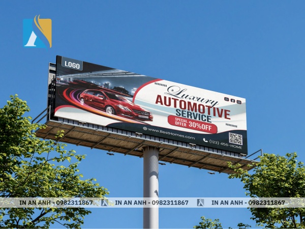 Băng rôn ngang quảng cáo xe nổi bật và thu hút người dùng từ xa