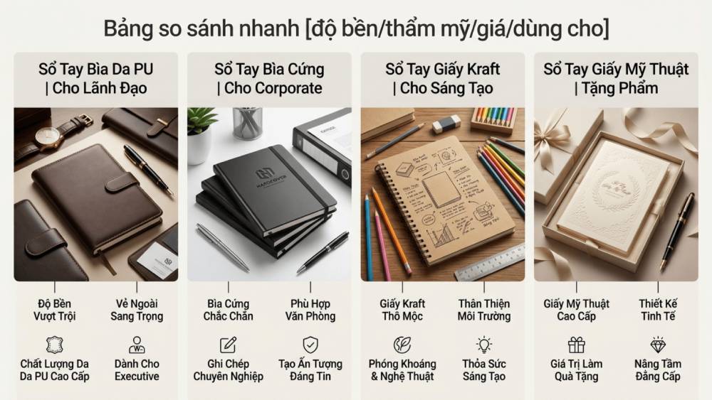 Bảng So Sánh Nhanh: Độ Bền, Thẩm Mỹ, Giá Và Ứng Dụng